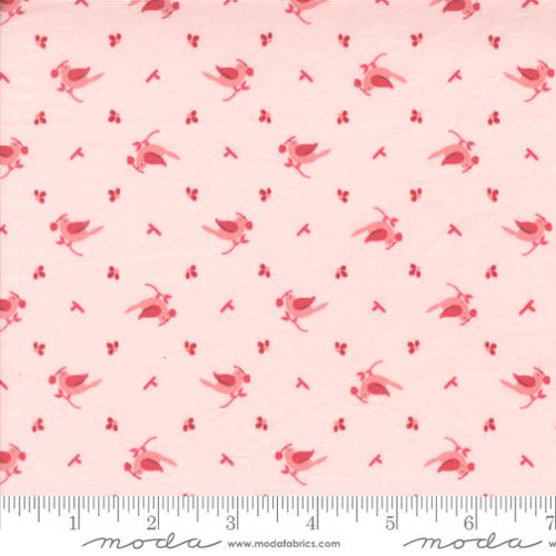 Hollyhocks and Roses Early Bird Hollyhock Pink by Bunny Hill Designs