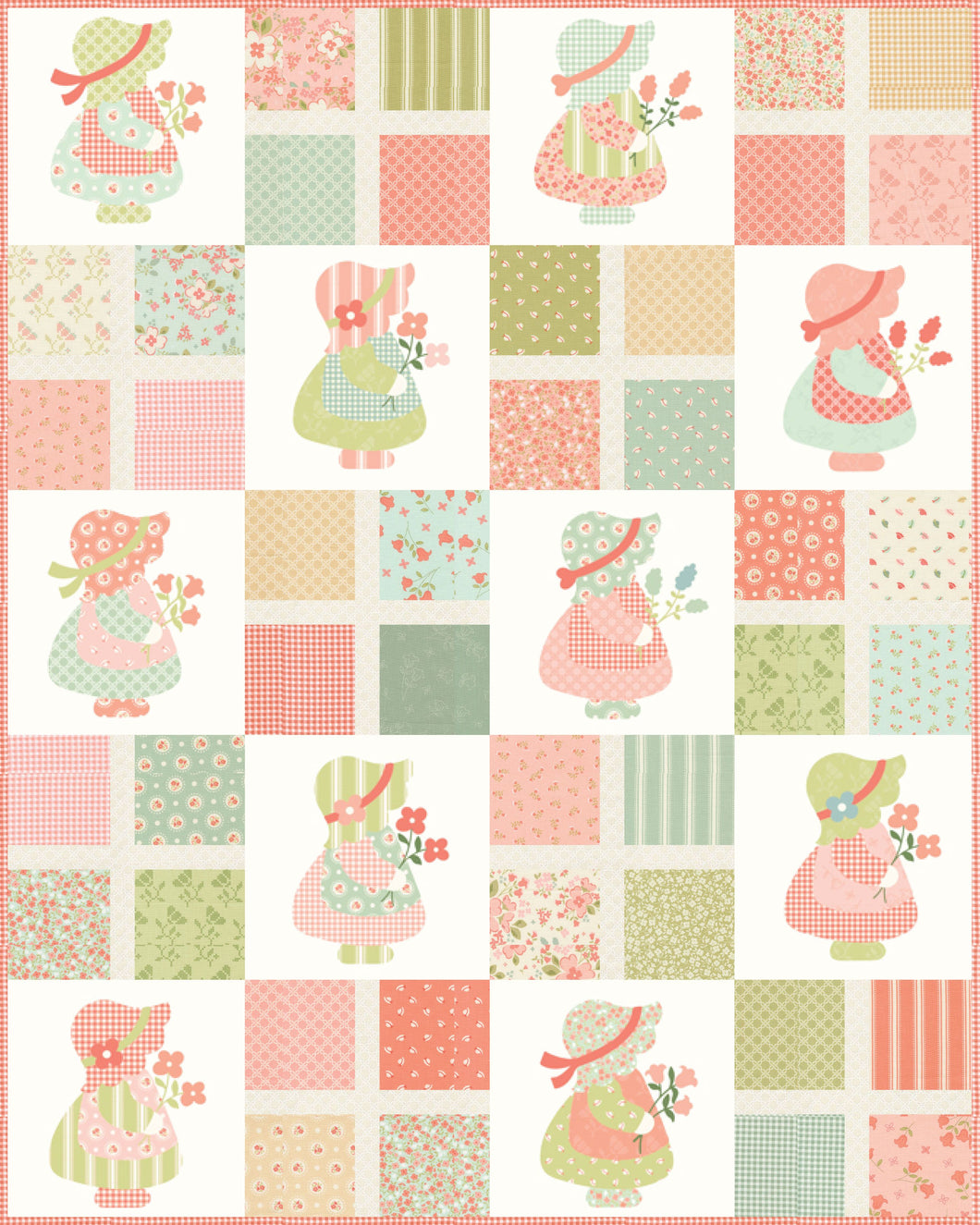 RESERVATION - Sunbonnet Hopscotch Quilt Kit by Heather Briggs