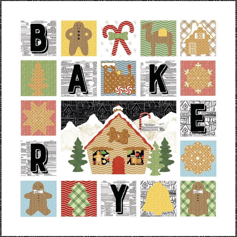 RESERVATION - Gingerbread Bakery Quilt Kit by J. Wecker Frisch
