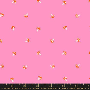 Carousel Tiny Mushrooms Flamingo by Melody Miller
