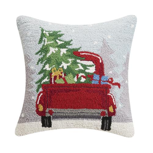 Christmas Tree Wool Hook Pillow by Moda