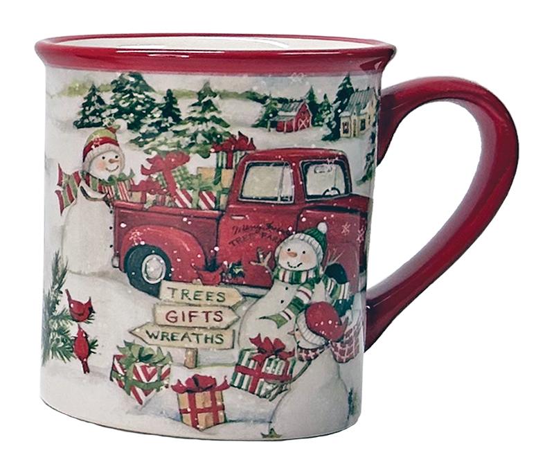 Christmas Mug - Snowmen/Red Truck by Certified International