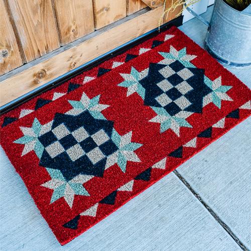 RESERVATION - Quilt Block Doormat by Fancy That Design House