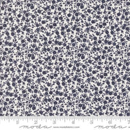 Summertime Small Floral Cream Navy by Camille Roskelley