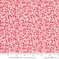 Summertime Small Floral Cream Red by Camille Roskelley