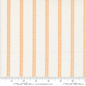 Summertime Beach Towel Stripes Cream Orange by Camille Roskelley