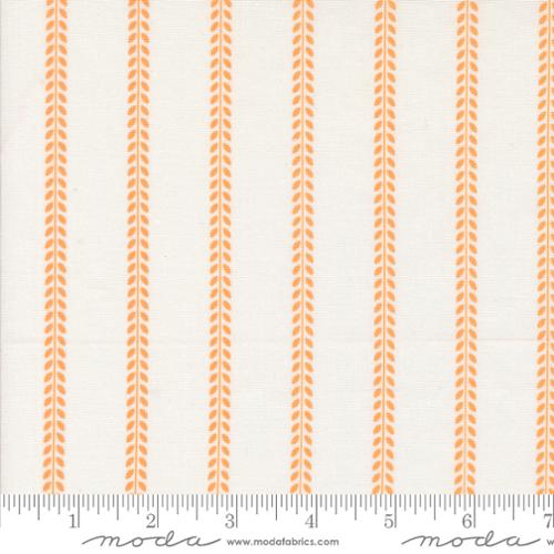 Summertime Beach Towel Stripes Cream Orange by Camille Roskelley