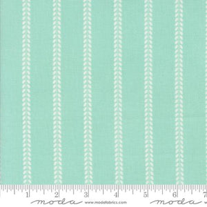 Summertime Beach Towel Stripes Aqua by Camille Roskelley