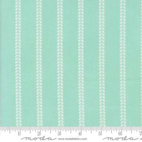 Summertime Beach Towel Stripes Aqua by Camille Roskelley