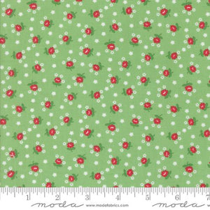 Summertime Fairground Florals Green by Camille Roskelley