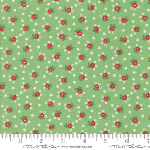 Summertime Fairground Florals Green by Camille Roskelley