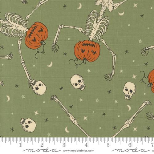 Home Sweet Haunt Dancing Pumpkins Moss by Stacy Iest Hsu