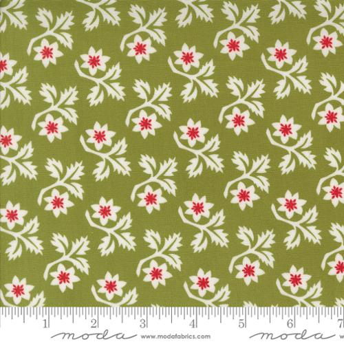 Buon Natale Woodcut Christmas Flowers Pine by Fig Tree and Co.