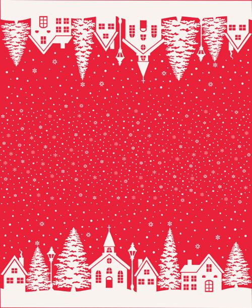 Buon Natale Border Print Pomegranate by Fig Tree and Co.