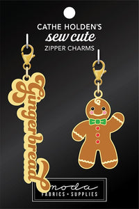 Zipper Pulls - Gingerbread/Gingerbread Man by Cathe Holden