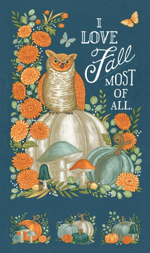 RESERVATION - I Love Fall Most of All Panel Harvest Night by Deb Strain