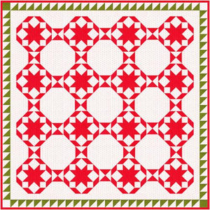 RESERVATION - Buon Natale Ribbon and Stars Quilt Kit by Fig Tree and Co