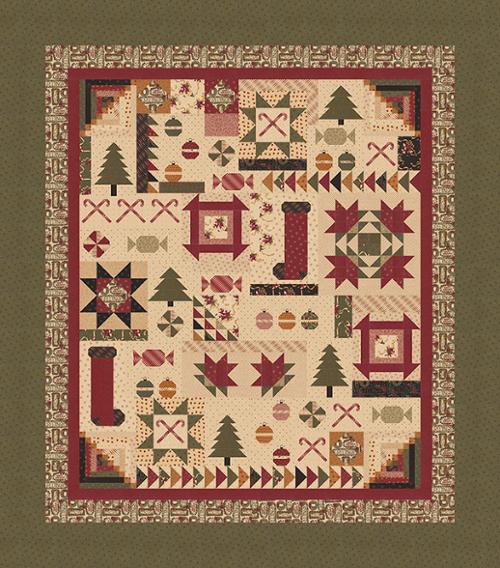 RESERVATION - A Vintage Christmas A Vintage Christmas Sampler Quilt Kit by Kansas Troubles Quilters