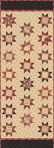 RESERVATION - A Vintage Christmas Candy Stripe Stars Boxed Table Topper Kit by Kansas Troubles Quilters