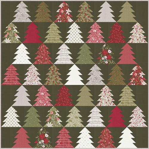 RESERVATION - Berry and Pine Fir Tree Lane Quilt Kit by Lella Boutique