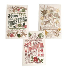 Load image into Gallery viewer, RESERVATION - Old World Yuletide Tea Towel Set by Fancy That Design House