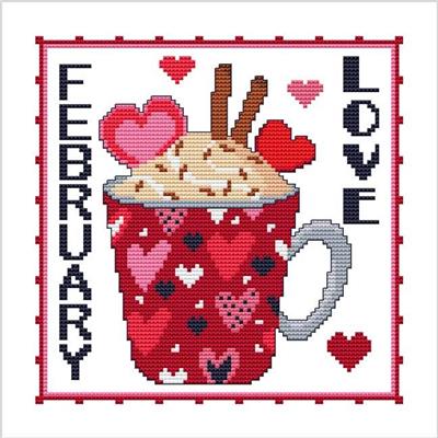A Year of Mugs - February by Cross Stitch Wonders