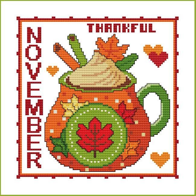 A Year of Mugs - November by Cross Stitch Wonders