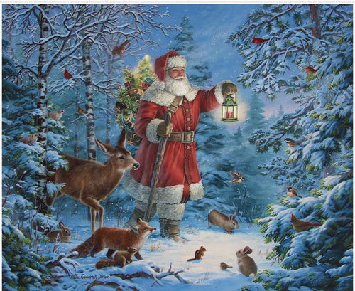 RESERVATION - Picture a Christmas II Santa and His Friends Panel by The RBD Designers