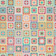 Chunky Thread Home Decor Granny Squares Multi by Lori Holt