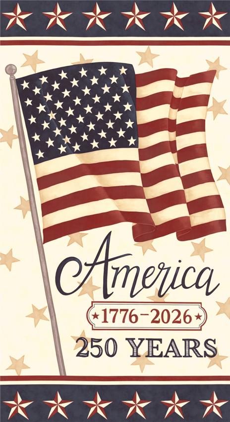 RESERVATION - America 250 Years Panel (Parchment) by Deb Strain