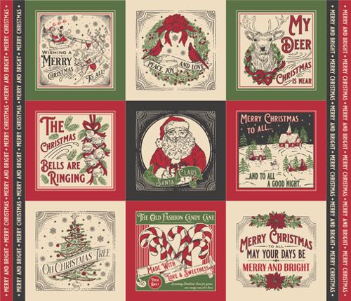 RESERVATION - Holiday Cheer Christmas Panel Natural by Stacy Iest Hsu