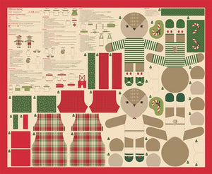 RESERVATION - Holiday Cheer Reindeer Stuffies Panel Natural by Stacy Iest Hsu