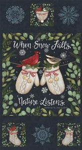 RESERVATION - When Snow Falls Panel Night Sky by Deb Strain