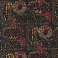 A Vintage Christmas Greetings Black by Kansas Troubles Quilters