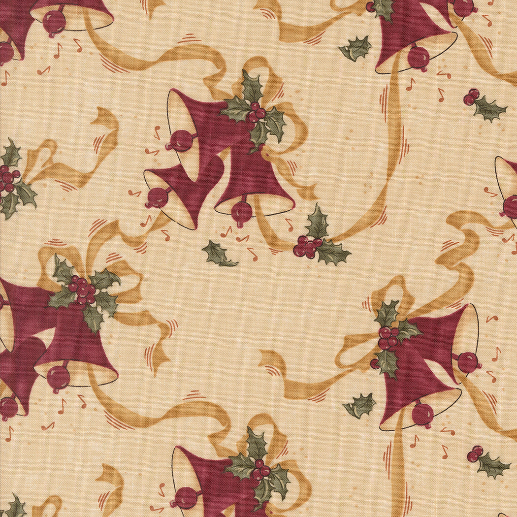 A Vintage Christmas Bells Tan by Kansas Troubles Quilters