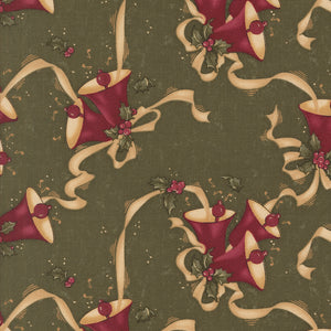 A Vintage Christmas Bells Green by Kansas Troubles Quilters