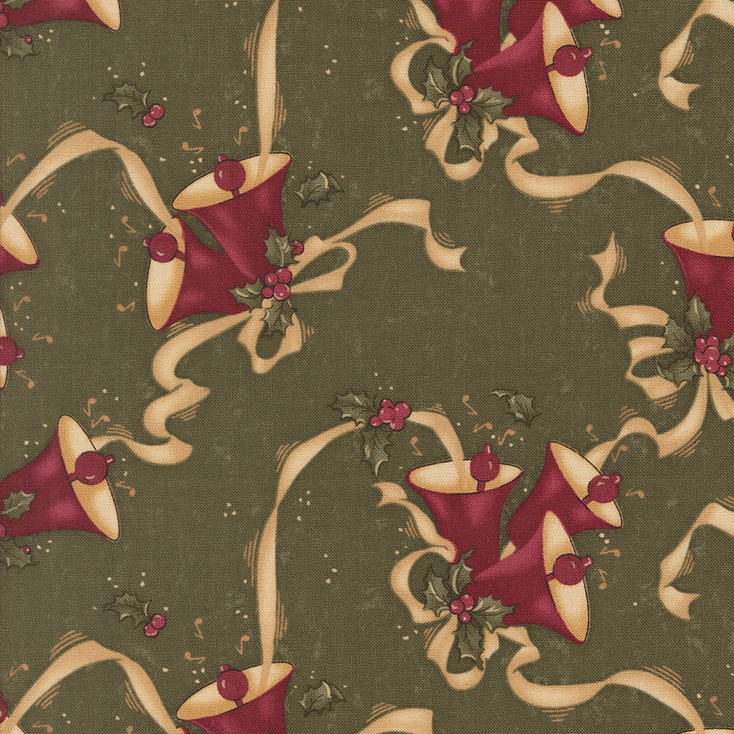 A Vintage Christmas Bells Green by Kansas Troubles Quilters
