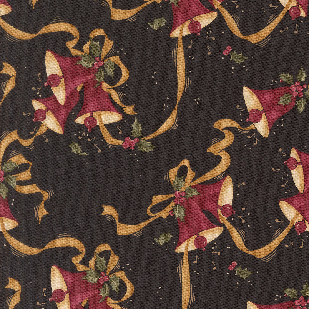 A Vintage Christmas Bells Black by Kansas Troubles Quilters