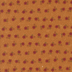 A Vintage Christmas Cactus Florals Gold by Kansas Troubles Quilters