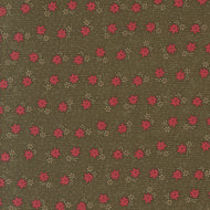 A Vintage Christmas Cactus Florals Green by Kansas Troubles Quilters
