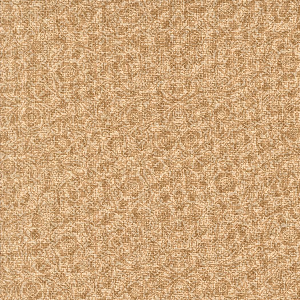 A Vintage Christmas Damask Tonal Tan by Kansas Troubles Quilters