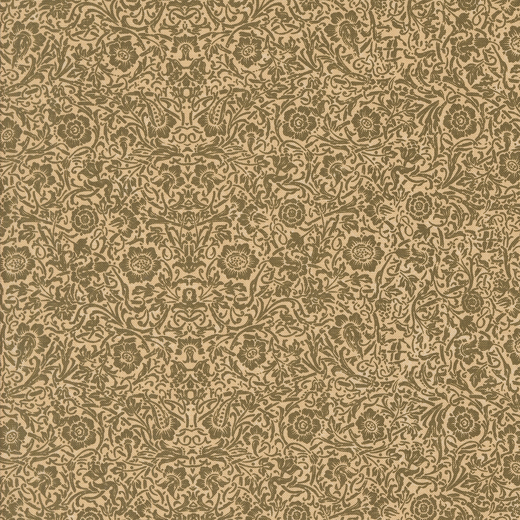 A Vintage Christmas Damask Green by Kansas Troubles Quilters