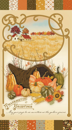 RESERVATION - Bountiful Thanksgiving Greetings Panel by Sandy Gervais