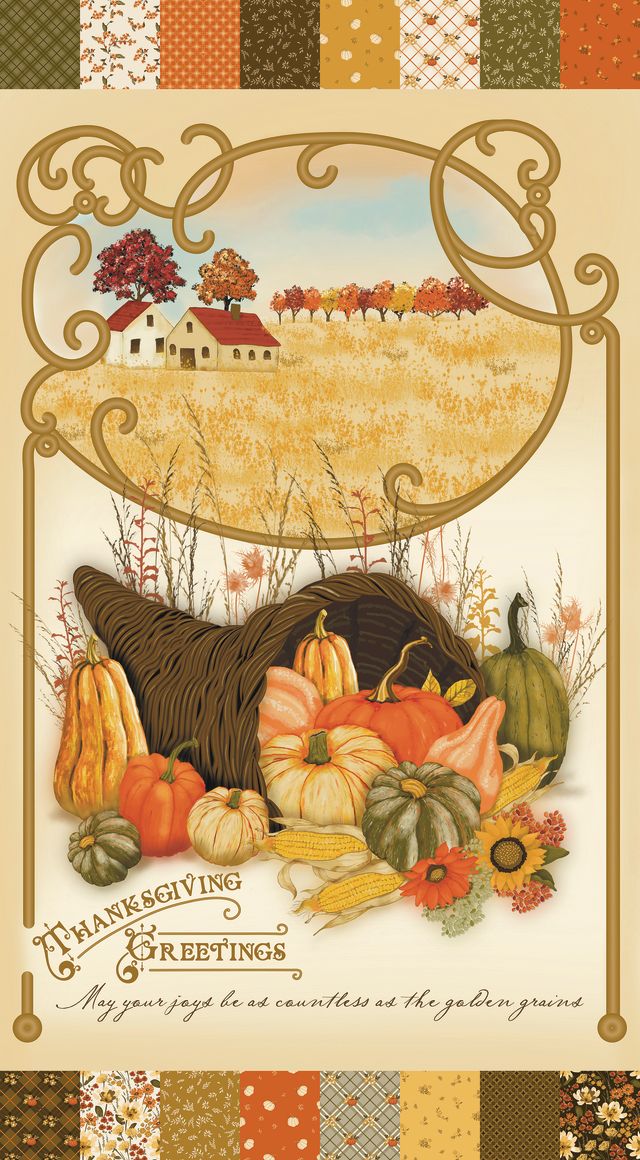 RESERVATION - Bountiful Thanksgiving Greetings Panel by Sandy Gervais