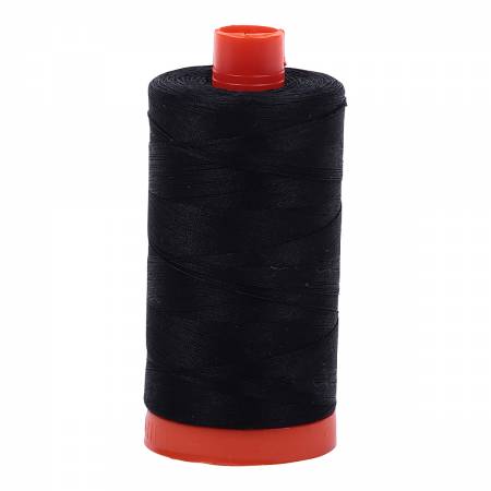 Aurifil 2692 (Black) - 100% Cotton 50 wt. by Aurifil