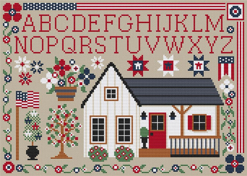 Red White & Blue Sampler by Erin Elizabeth Designs