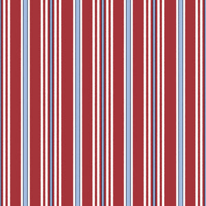 Yacht Club Stripe Red by Amanda Niederhauser