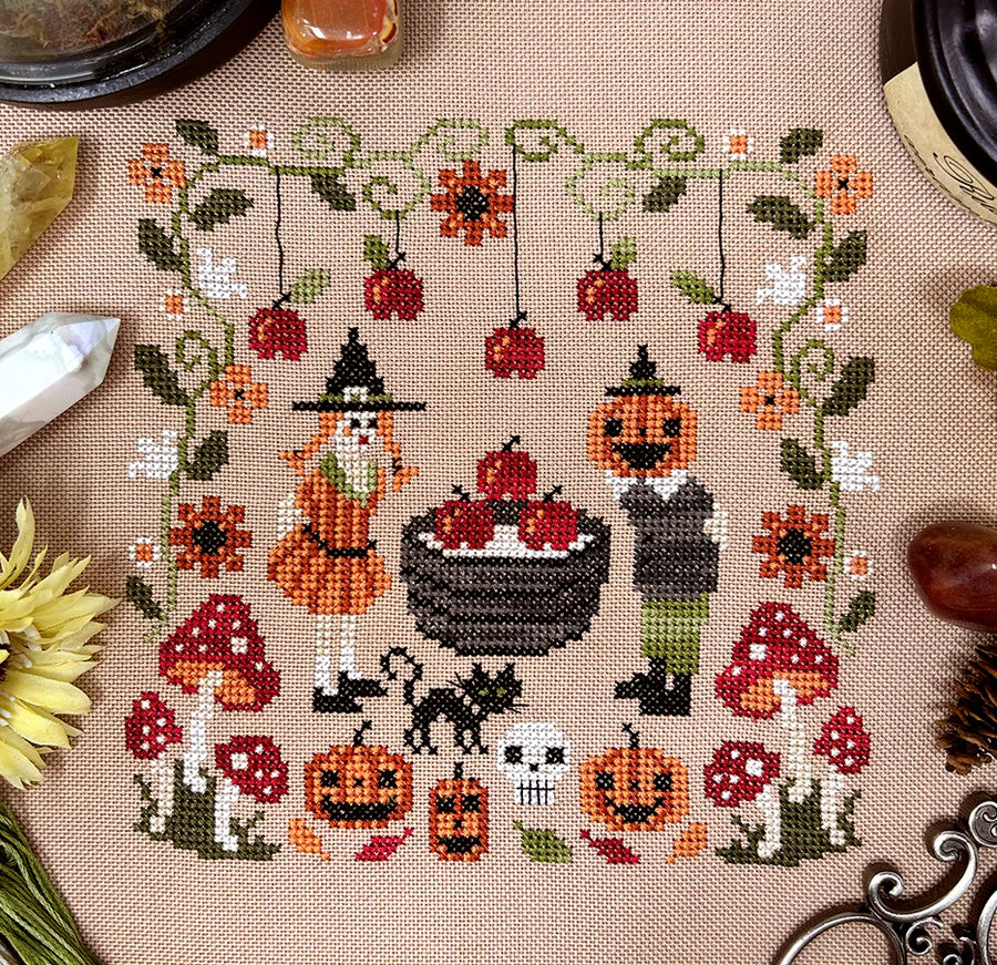 Bobbing for Apples by Tiny Modernist Cross Stitch – Happy Little