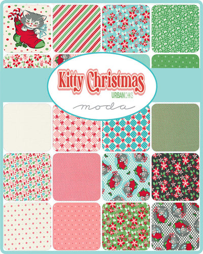 RESERVATION - Kitty Christmas Fat Quarter Bundle by Urban Chiks