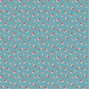 Frost and Flurry Berries & Bells Blue by Sheri McCulley for Poppie Cotton